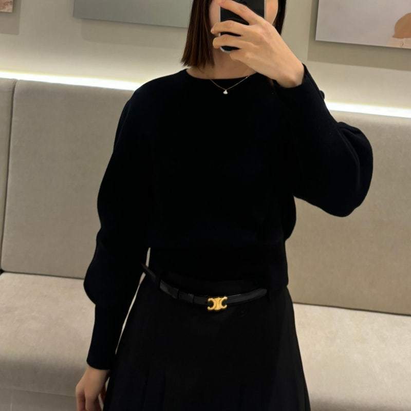 (80) 블랙 트리오페 로고 금장 미듐 벨트 리뷰 사진 1