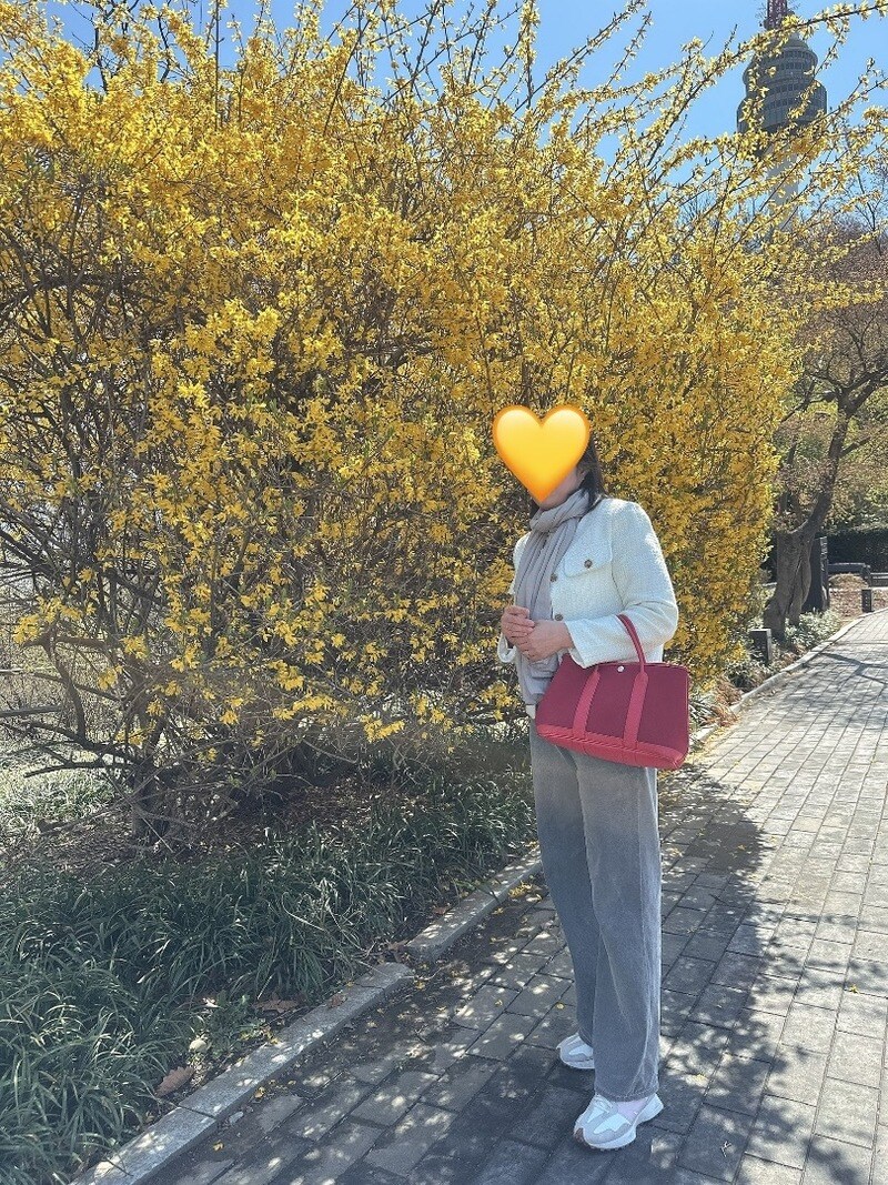 레드 패브릭 가든 파티 30 토트백 리뷰 사진 1