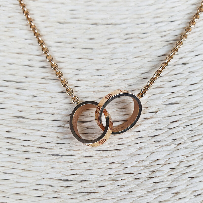 까르띠에 러브링 로즈골드 여성 목걸이 1251021305 - Cartier