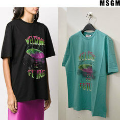 20SS MSGM 퓨처 프린트 티셔츠 블랙 2841MDM206