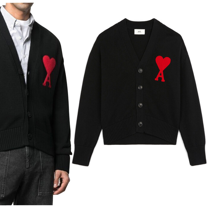 21FW 아미 남성 가디건 빅하트에이 A21HK303 016 001 국내발송 - 리본즈 코리아(REEBONZ KOREA)