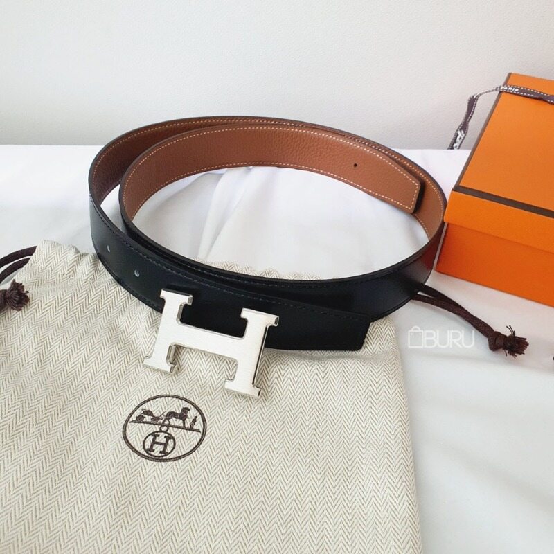 [오늘 출발] 에르메스 H 버클 클래식 남성 벨트 양면 리버서블 32mm 90사이즈 선물 포장 - Hermes