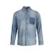 (90) SS 블루 데님 코튼 쉐도우 포켓 남성 셔츠