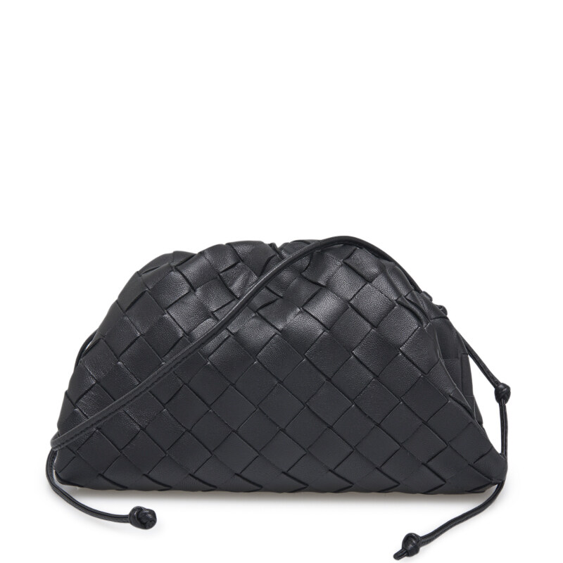 블랙 인트레치아토 파우치 미니 크로스백 - Bottega Veneta