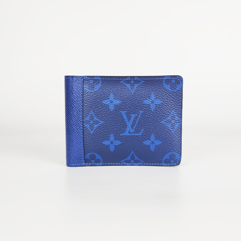 루이비통 타이가 멀티플 월릿 M30299 블루 가죽+PVC 남성 반지갑 924201406 - Louis Vuitton