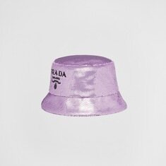프라다 여자 모자 시퀸 버킷 햇 릴리움/블랙 1HC137
