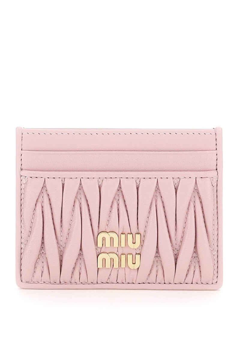 Miu Miu Fw22 Miu Miu Matelasse' Nappa Cardholder Cardholder 5Mc076 2Fpp -  리본즈(Reebonz)