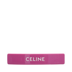 핑크 CELINE 로고 헤어핀