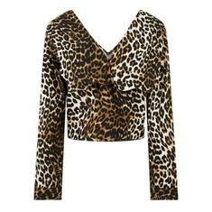 (N20) 가니 여성 셔츠 블라우스 Rhythm Collar Leopard Blouse