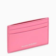 [T]알렉산더 맥퀸 남성 카드 지갑 카드홀더 7362301AAJO Alexander McQueen Pink leather card holder
