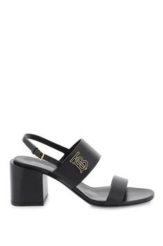 (N02) 버버리 여성 샌들 Leather sandals with monogram Burberry
