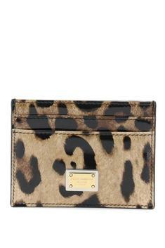 (N02) 돌체앤가바나 여성 지갑 Leopard print leather cardholder Dolce   Gabbana