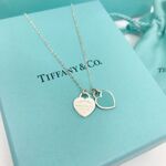 [TIFFANY & CO] 티파니앤코 리턴 투 티파니 더블 하트 태그 팬턴트 미니 Tiffany Blue  60014069