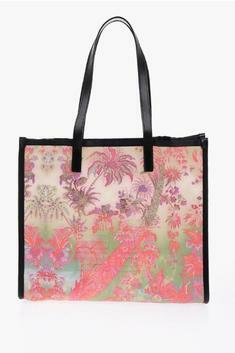 (N22) 에트로 남성 토트백 Floral Patterned Tote Bag with Leather Trims