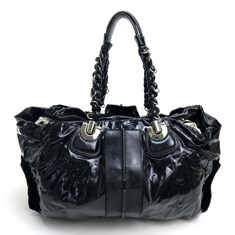 7AS800 Eloise Large Tote Bag Hand Bag Shoulder Bag Coating canvas / Leather Black