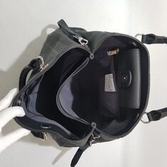 러브캣 블랙 레더 토트 크로스백 썸네일 7