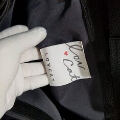 러브캣 블랙 레더 토트 크로스백 썸네일 8