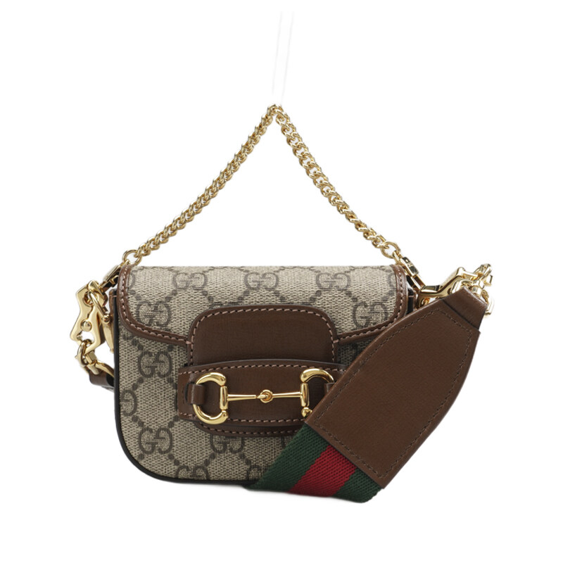 브라운 GG 수프림 1955 홀스빗 WOC 숄더백 - Gucci