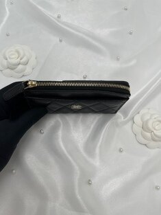 샤넬CC로고 캐비어 블랙 금장 지퍼 카드 지갑 AP3179 썸네일 3