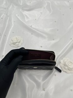 샤넬CC로고 캐비어 블랙 금장 지퍼 카드 지갑 AP3179 썸네일 6