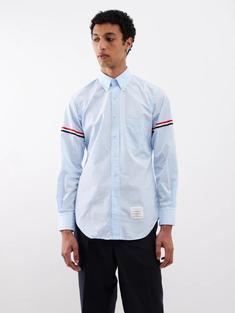 톰브라운 Tricolour stripe cotton Oxford shirt 1532247