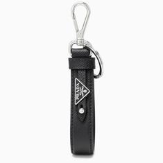 프라다 SS23 Black Saffiano leather keychain 2PP68T053/M_PRADA-F0002