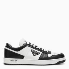프라다 FW23/24 White black leather  Holiday low top sneakers 2EE3640003LKG/N_PRADA-F0T8F