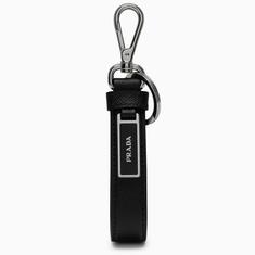 프라다 FW22/23 Black logo plaque keycase 2PP709053/L_PRADA-F0002