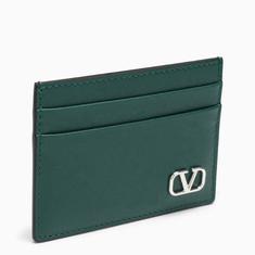 발렌티노 가라바니 SS23 Green leather Vlogo card holder 2Y2P0T83LMV/M_VALE-UVW