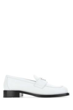 프라다 WHITE White leather loafers 