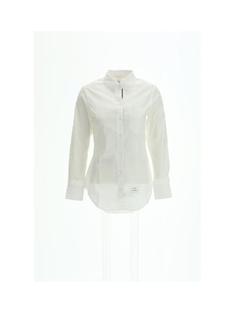 톰브라운 여성 로고패치 디테일 포켓 코튼 셔츠 WHITE