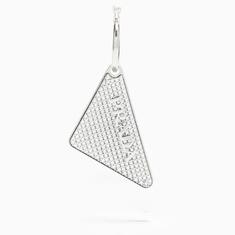 [T56]프라다 1JO7672DZ5 여성 슈즈 샌들 플립플롭 슬리퍼 슬라이드 샌들힐 Prada Crystal  Holiday triangle logo right earring