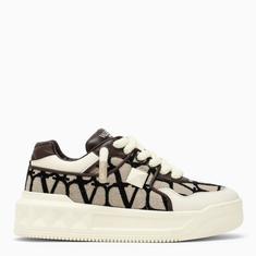 발렌티노 가라바니 FW23/24 Trainer ONE STUD XL in Toile Iconographe 3Y2S0G37IFF/N_VALE-KFN