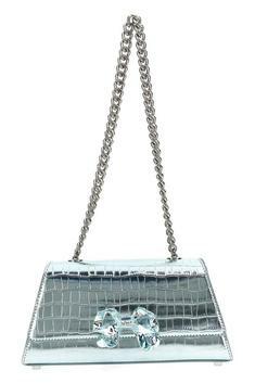 셀프포트레이트 FW 23-24 Tracolla Metallic Bow Mini AW23303BLBLUE