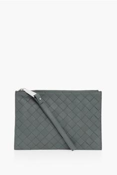 (N22) 보테가 베네타 남성 클러치백 Woven Leather Pochette with Zip
