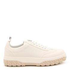 톰브라운  WHITE CANVAS FIELD SNEAKERS MFD258AF0102100