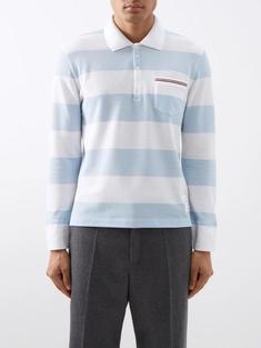 톰브라운 Striped cotton pique rugby sweatshirt 1506770
