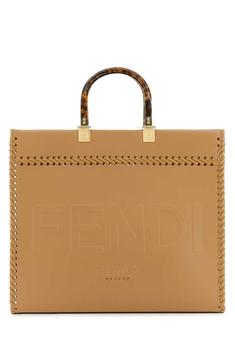 펜디 BEIGE O TAN  Beige leather medium Sunshine shopping bag