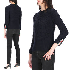 [톰브라운] FKA428A Y1024 415 여성 크로스 스웨터 니트