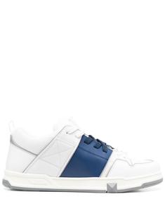 발렌티노 가라바니  WHITE AND BLUE LEATHER VL7N SNEAKERS 3Y2S0F89YPB6TT