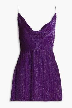 레트로페테 여성 Jill sequined chiffon mini dress Purple