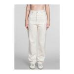 골든구스 Kim Pants In White Cotton 13575156