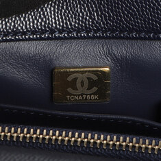 샤넬 A92991 캐비어 코코핸들 미듐 금장 네이비 (내장칩)/31155 썸네일 9