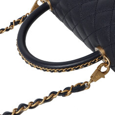 샤넬 A92991 캐비어 코코핸들 미듐 금장 네이비 (내장칩)/31155 썸네일 3