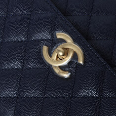 샤넬 A92991 캐비어 코코핸들 미듐 금장 네이비 (내장칩)/31155 썸네일 4