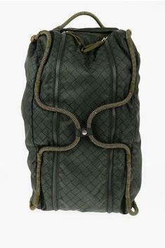 (N22) 보테가 베네타 남성 여행가방 Basket Wave Motif Nylon Duffel Bag with Shoulder Strap