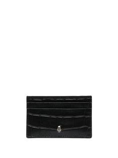 알렉산더 맥퀸  BLACK LEATHER SKULL CARDHOLDER 649212DZTIY1000