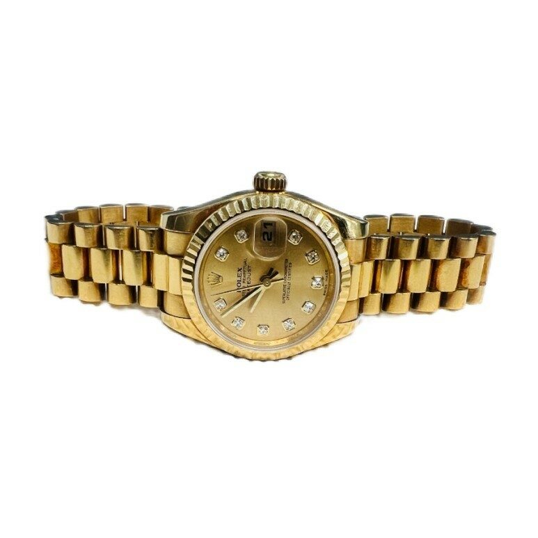 롤렉스 골드 여성 시계 롤렉스 금통 데이져스트 텐포인트 다이아 여성시계 (179178)  - Rolex