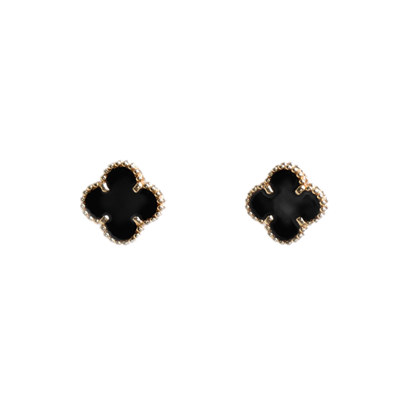 블랙 오닉스 18K 스위트 알함브라 귀걸이 - Van Cleef & Arpels