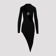 [폰테스텔라] 2023 [12S] 데이비드 코마 PF23DKKN15D 미니 원피스 드레스 비대칭 블랙 실버 여성 PF23DKKN15DBLACK SILVER